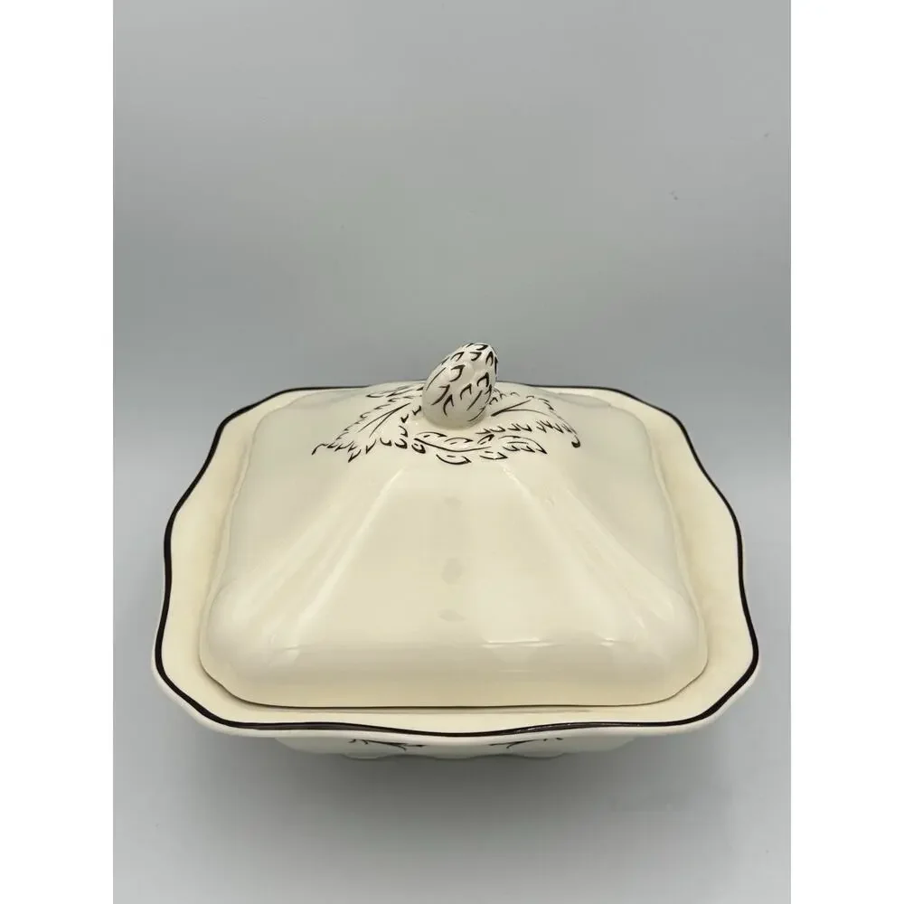 Wedgwood Queensware Queens Filigree Covered Side Dish